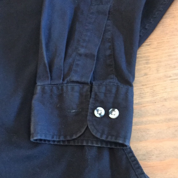 Geoffrey Beene size 16 32/33 black button down collar shirt long sleeved - Picture 4 of 7